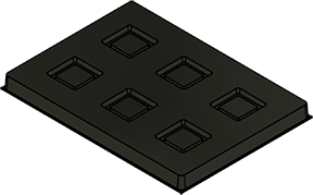 MC-76359 : Conductive Tray Insert for 80 Lead Thin PQFP