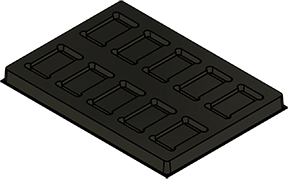 MC-76371 : Conductive Tray Insert for 40 Lead TSSOP