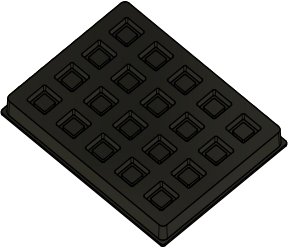 MC-76411 : Conductive Tray Insert for 10x10 QFP