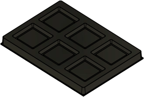 MC-76507 : Conductive Tray Insert for 20 x 20 x 1.4 TQFP