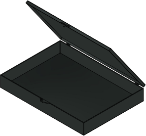MC-0507C : Hinged Conductive Box 1.0" x 5.0" x 7.0"