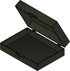 MC-848C : Hinged Conductive Box 1.0" x 2.56" x 3.5"