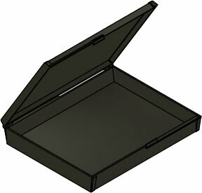 MC-2525C : Hinged Conductive Box 1.1875" x 8.125" x 6.25"