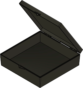 MC-4550C : Hinged Conductive Box 1.25" x 4.5" x 4.5"