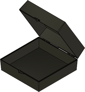 MC-4560C : Hinged Conductive Box 2.0" x 4.5" x 4.5"