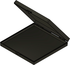 MC-4545C : Hinged Conductive Box 0.50" x 4.5" x 4.5"