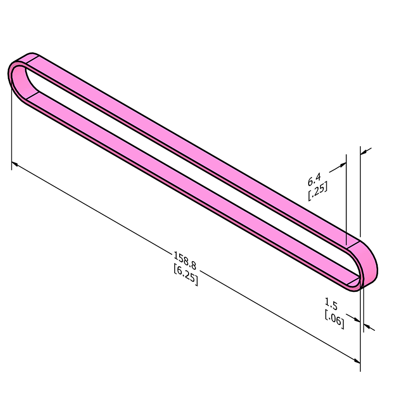 MC-ASRB1 Anti-static ESD Rubber Band 160mm x 6mm (6.25" x .25")