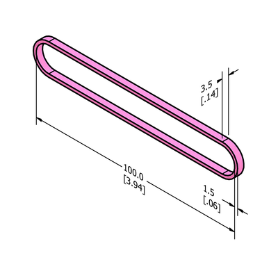 MC-ASRB4 Anti-static ESD Rubber Band 100mm x 3.5mm (4" x .125")