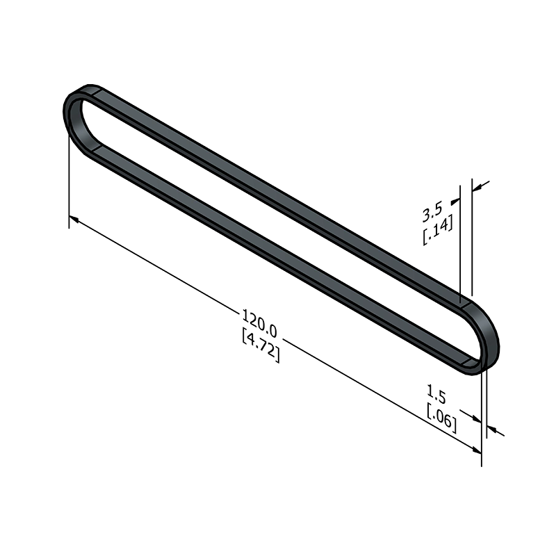 MC-CRB2 Conductive ESD Rubber Band 120mm x 3.5mm (4.75" x .125")