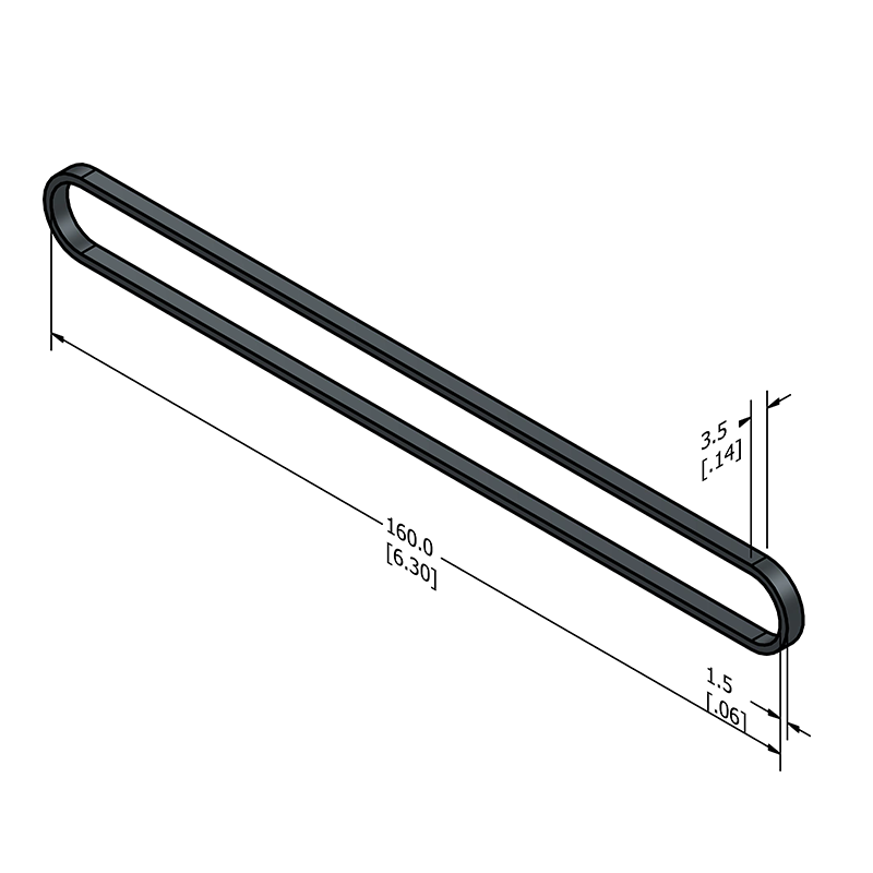 MC-CRB3 Conductive ESD Rubber Band 160mm x 3.5mm (6.25" x .125")