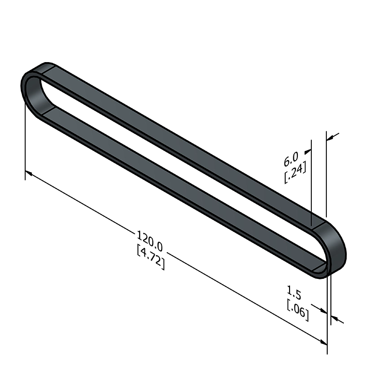 MC-CRB5 Conductive ESD Rubber Band 120mm x 6mm (4.75" x .25")