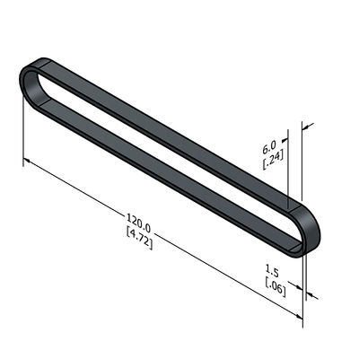MC-CRB5 Conductive ESD Rubber Band 120mm x 6mm (4.75" x .25")