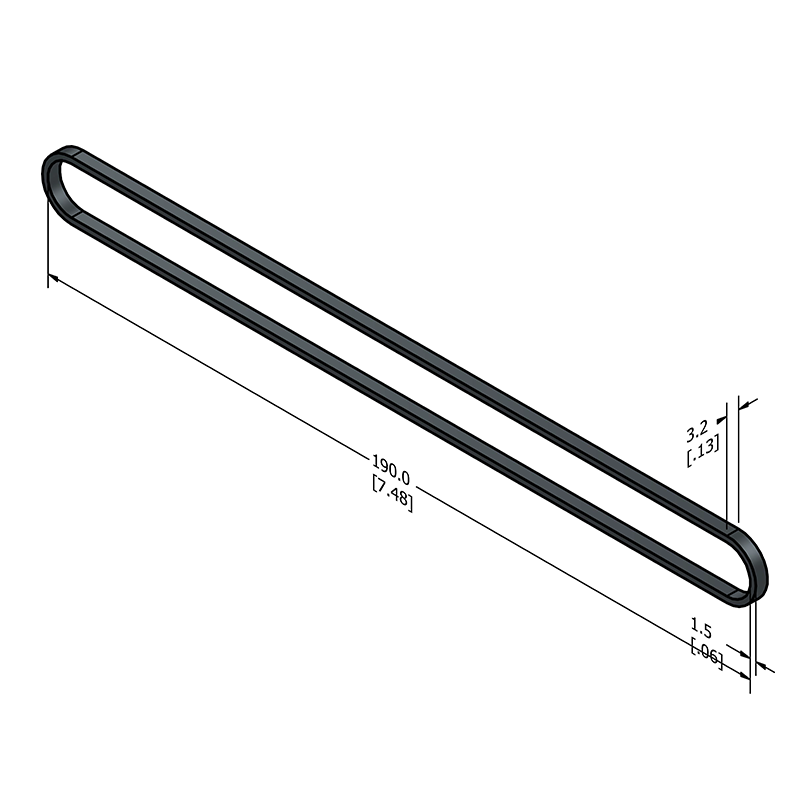 MC-CRB9 Conductive ESD Rubber Band 190mm x 3.2mm (7.48" x .125")
