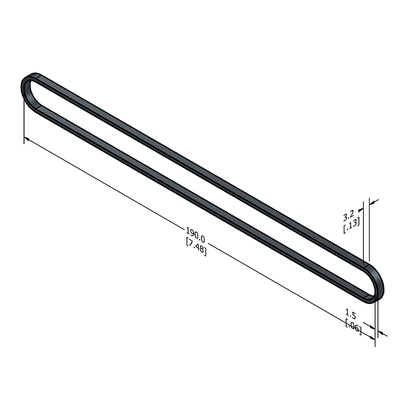 MC-CRB9 Conductive ESD Rubber Band 190mm x 3.2mm (7.48" x .125")