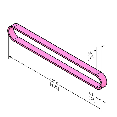 MC-ASRB7 Anti-static ESD Rubber Band 120mm x 6mm (4.75" x .25")