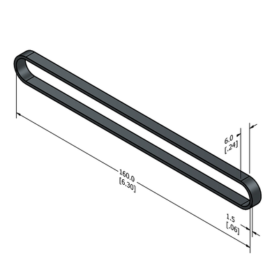 MC-CRB1 Conductive ESD Rubber Band 160mm x 6mm (6.25" x .25")