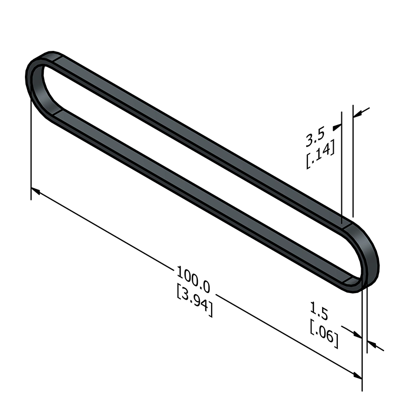 MC-CRB4 Conductive ESD Rubber Band 100mm x 3.5mm (4 MC-CRB4 Conductive ESD Rubber Band 100mm x 3.5mm (4" x .125")