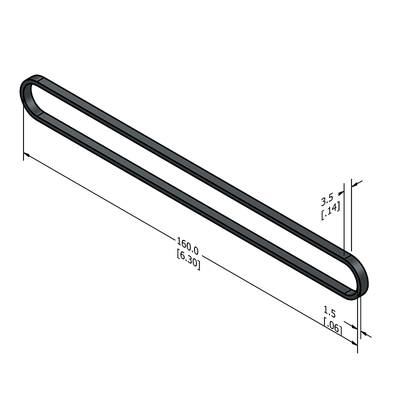 MC-CRB3 Conductive ESD Rubber Band 160mm x 3.5mm (6.25" x .125")