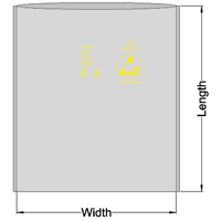 MC-0204SSB : 02” x 04” Static Shielding Bag, Anti Static Bag