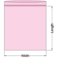 MC-0305ASBZIP : 03” x 05” Pink Anti-static Bag ZIP to closure