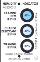 MC-3HIC125 : 3 Spot Humidity Indicator Card