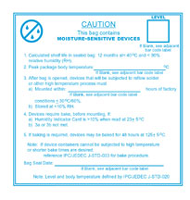 MC-ASC113 : Moisture Barrier Bag Label, IPC/JEDEC J-STD 020