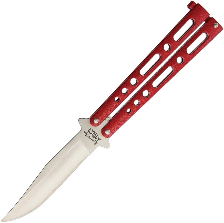 Bear & Son, 117R, Red handle, Stainless blade