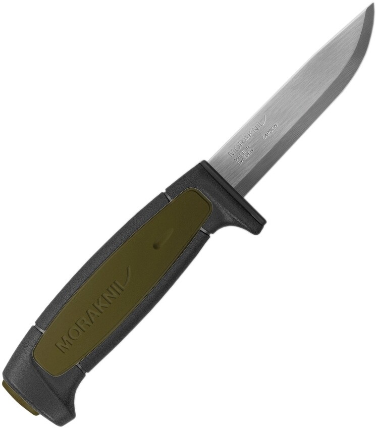 Mora, 02210, Basic 511 Black/Green, Black/ Hunter Green Handle, Carbon Steel Blade