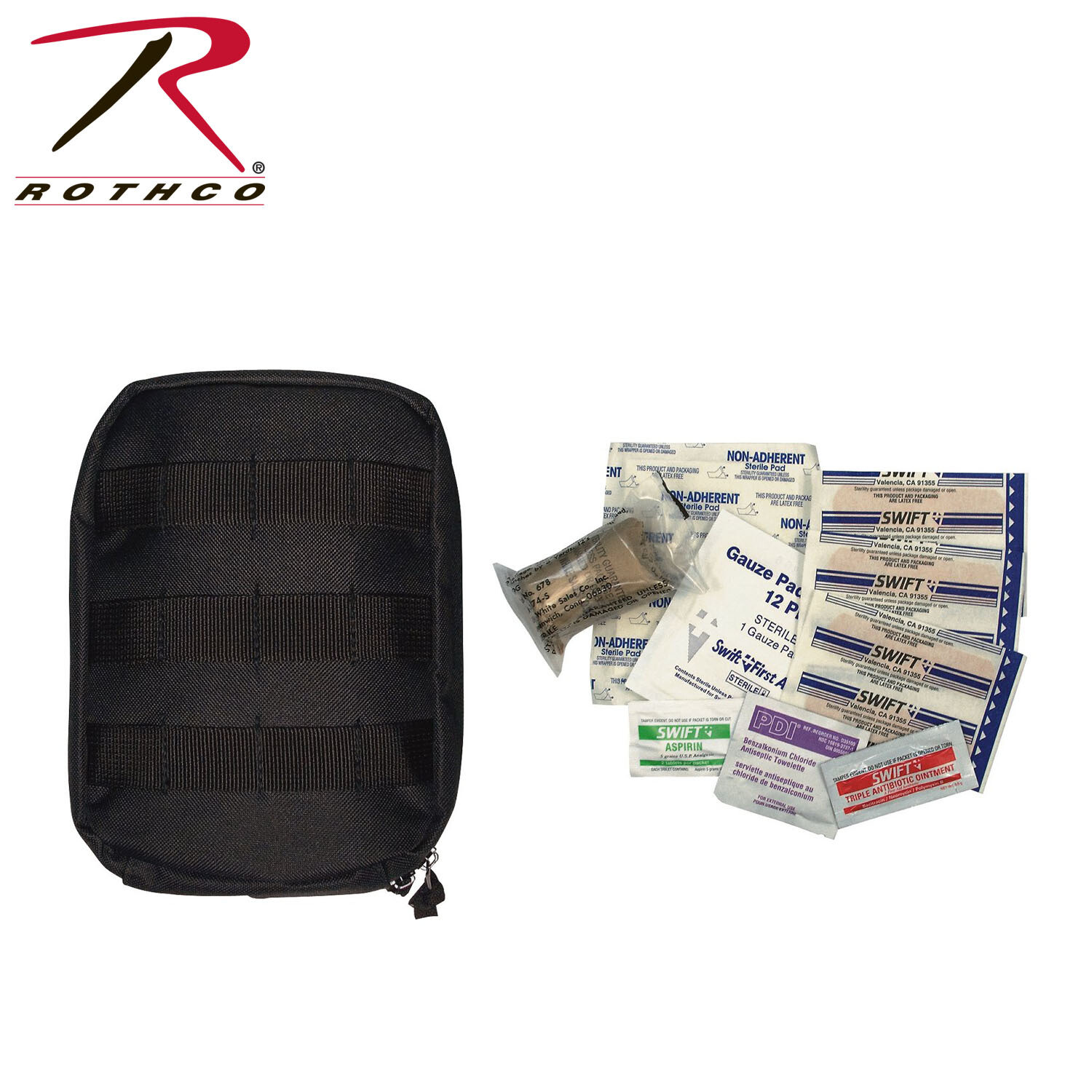 Rothco, 8776, Black M.O.L.L.E. Tactical First Aid Kit