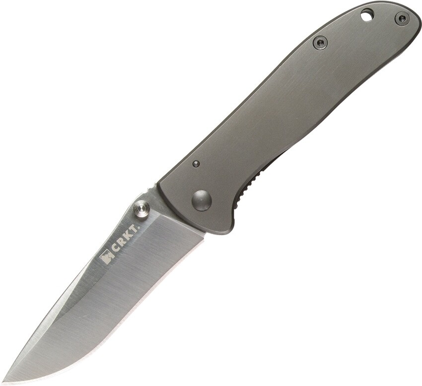 CRKT, 6450S, Drifter, Plain blade, Stainless handle