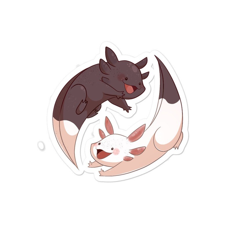 Lightning Bug Axolotl Bubble-free Sticker Lightning Bug Axolotl Bubble-free Sticker