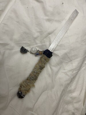 Blue Themed Natural Decorated Selenite 12 Blue Themed Natural Decorated Selenite 12