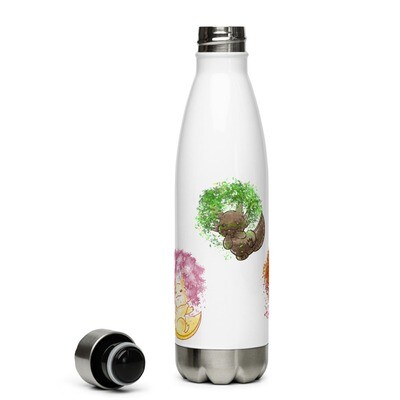 Axolotl Seasons Stainless Steel Water Bottle