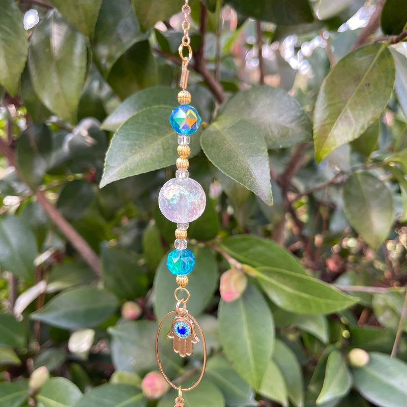 Blue &amp; Gold Third Eye Suncatcher