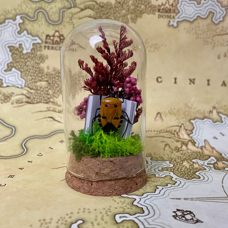 Man Face Beetle #2 in 3-inch Cloche