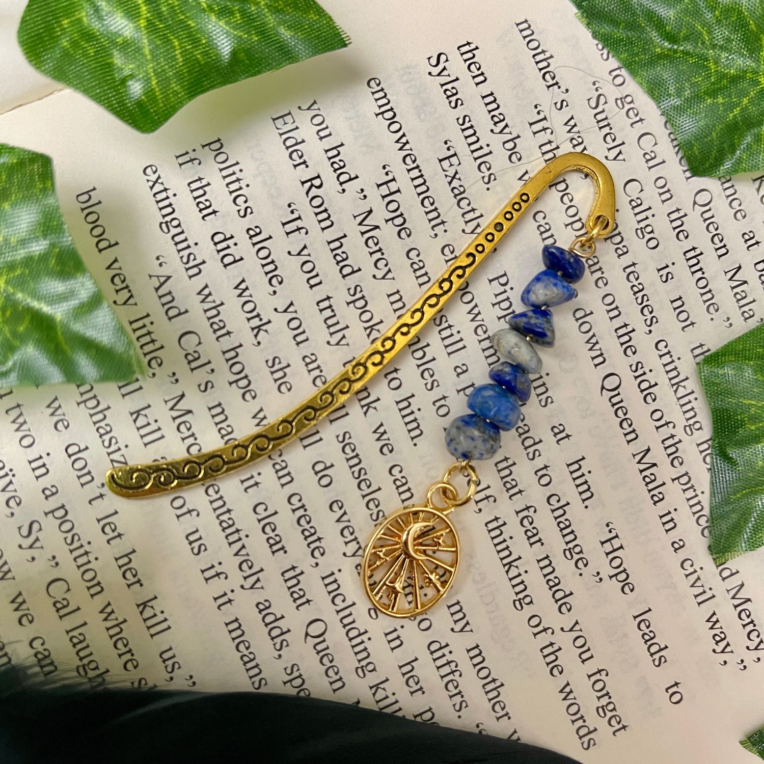Lapis Lazuli Starburst Sun MINI Book Hook