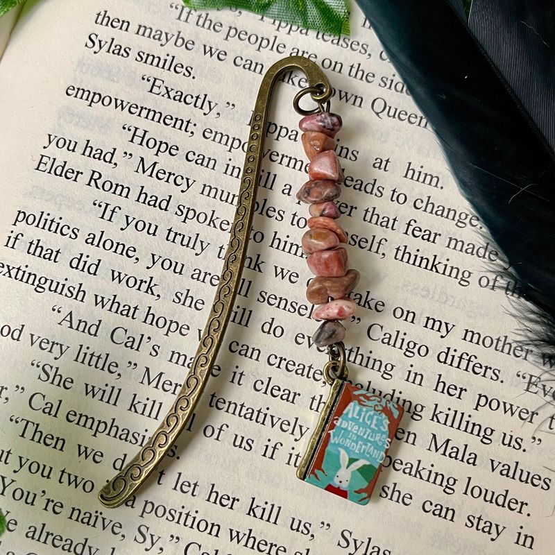 Alive in Wonderland Varigated Jasper MINI Book Hook