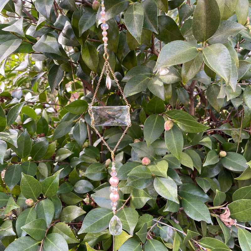 Pink Rectangle Suncatcher