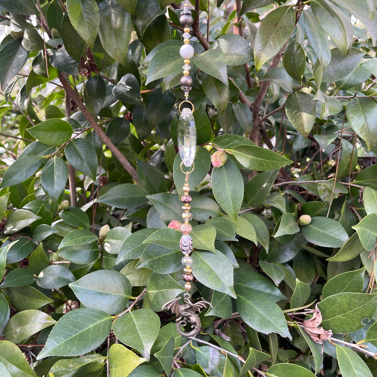 Aged Bronze Dragon Suncatcher