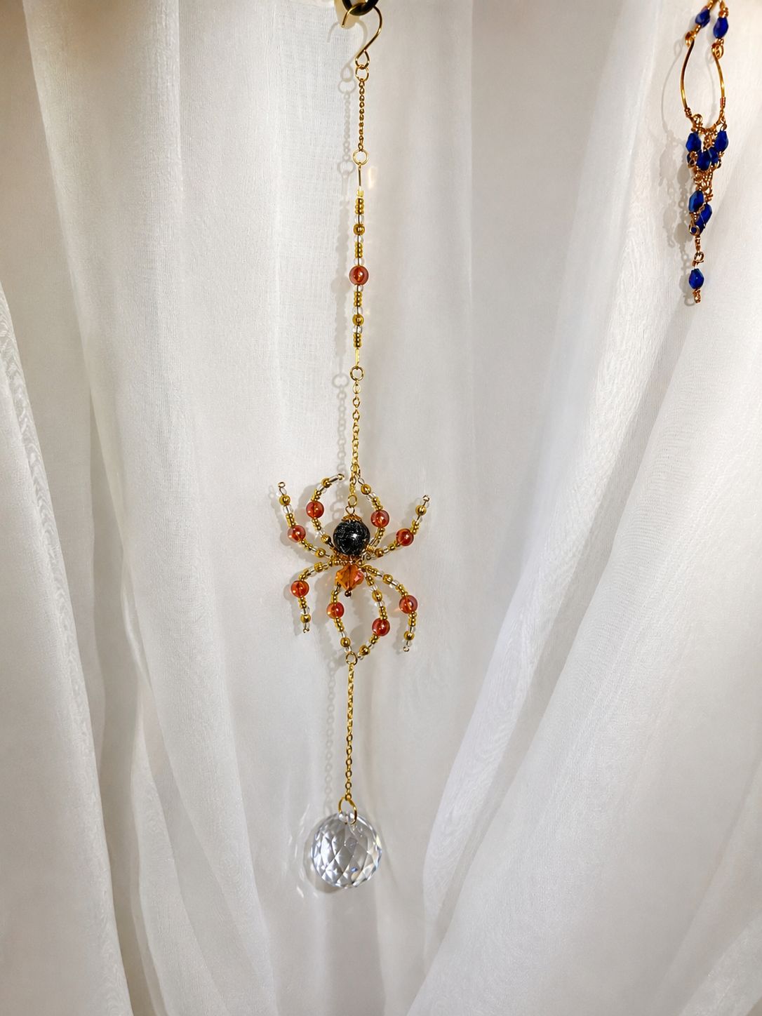 Handmade Crystal Spider Suncatcher