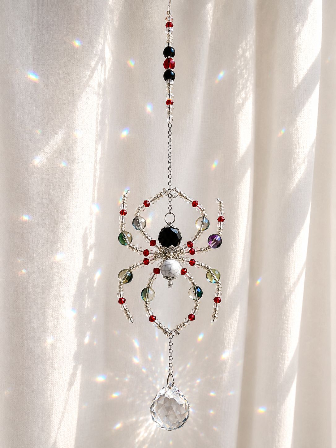 Midnight Garden Spider Crystal Sun Catcher