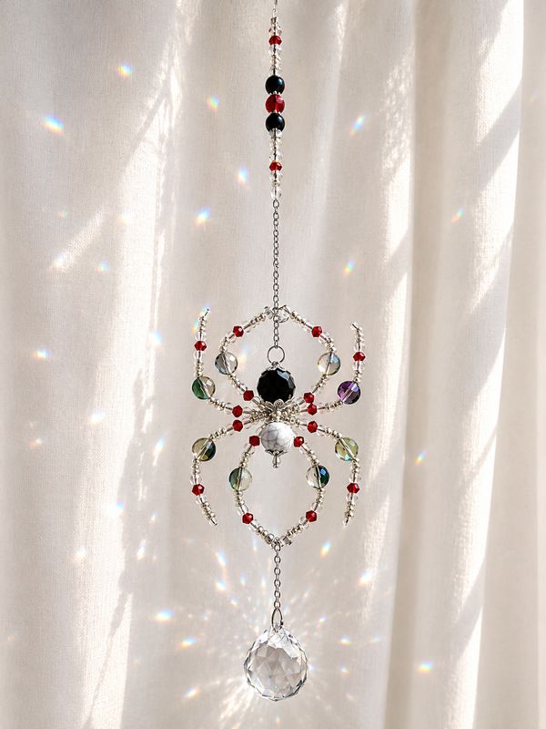 Midnight Garden Spider Crystal Sun Catcher