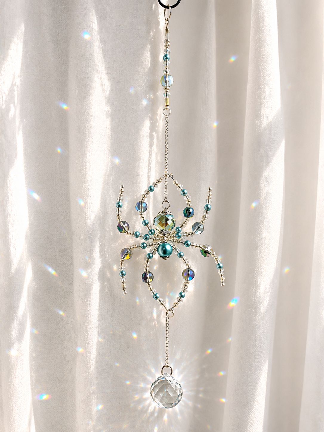 Ocean Mist Spider Crystal Sun Catcher