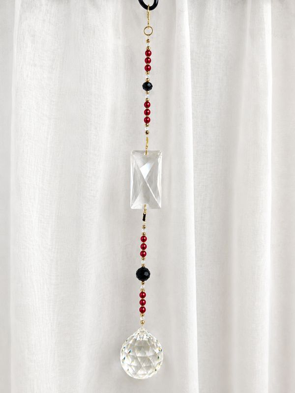 Ruby &amp; Midnight Crystal Sun Catcher