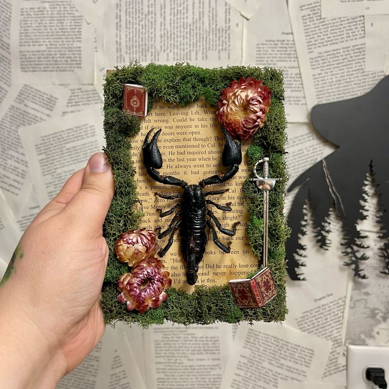 Giant Scorpion in 5 x 7 Inch Brown Wood Frame