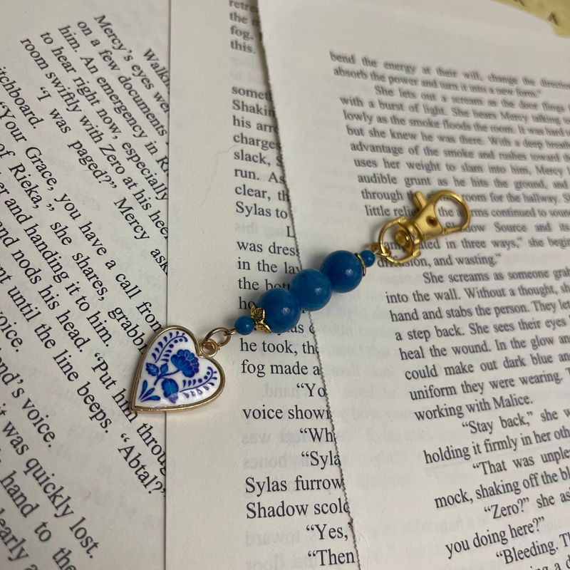 Blue Rose China Gold Charm