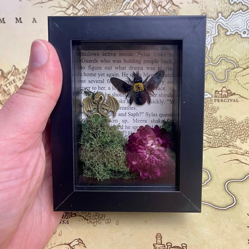 Yellow Carpenter Bee in 3 X 4 Inch Black Frame