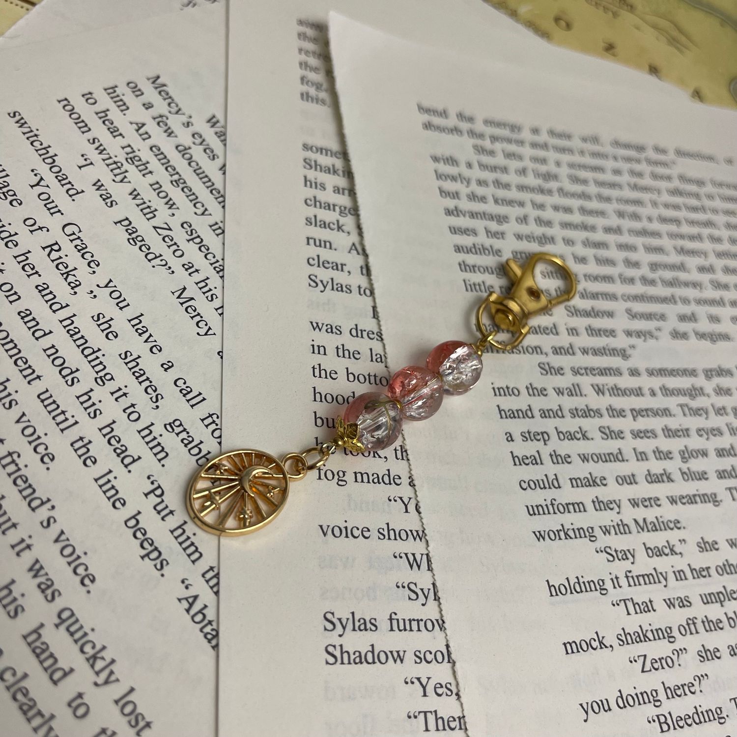 Gold Circle Moon Charm
