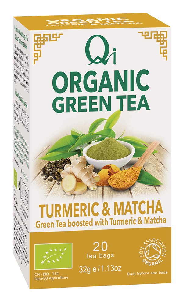 Qi Organic Green Tea - Turmeric & Matcha Qi Organic Green Tea - Turmeric & Matcha