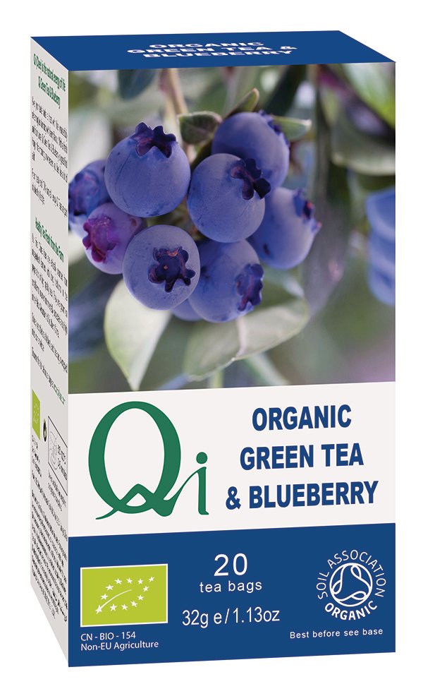 Qi Organic Green Tea & Blueberry Qi Organic Green Tea & Blueberry